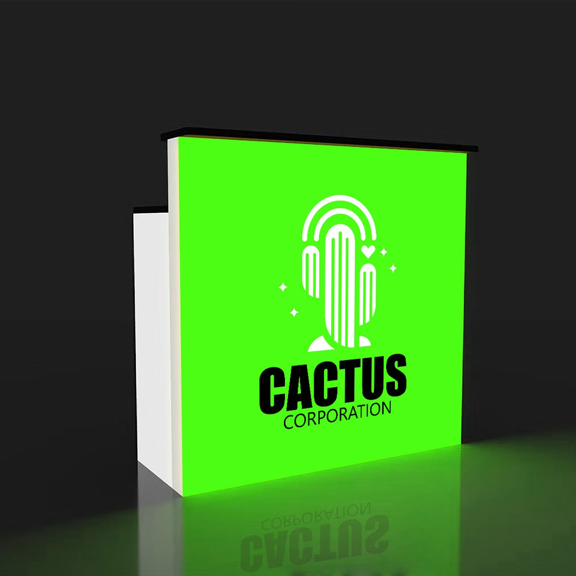 Backlit Promotional Counter with Storage