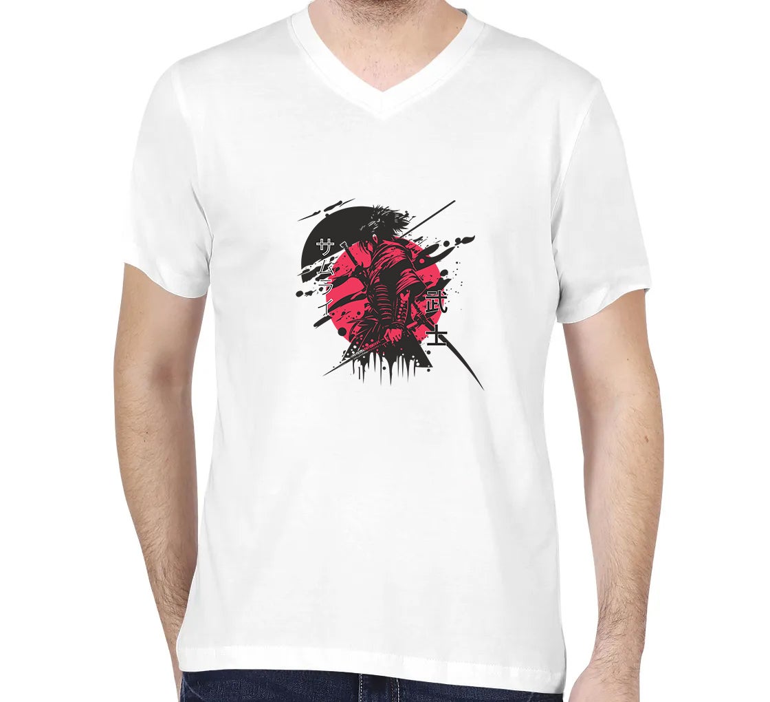 Men's Printed T-Shirt - V Neck