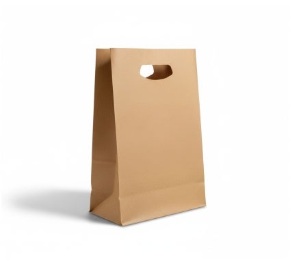Die-Cut Handle Bags - Brown