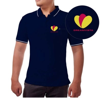 Men's Blue Polo Shirt - Embroidered