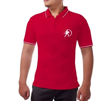 Men's Red Polo Shirt - Printed