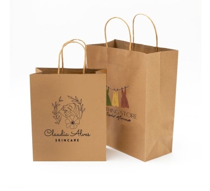 Printed Kraft Paper Shopping Bags