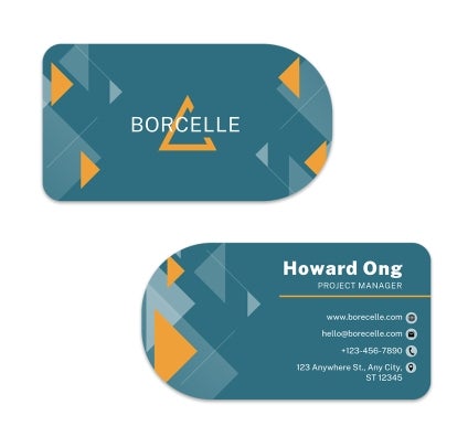 Half Circle Side Business Cards