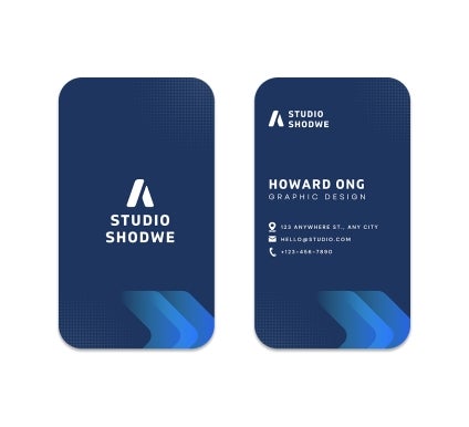 Rounded Corners Business Cards - Vertical