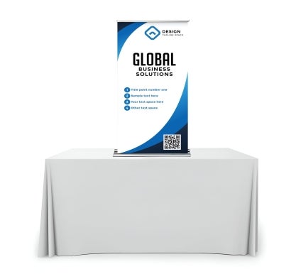 Silverstep Tabletop Retractable Banner Stand