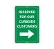 Reserved Parking for Curbside Customers Parking Signs