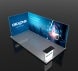 20ft Backlit Trade Show Display – LED Lightbox Display with Counter & Storage