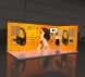 20ft Backlit Trade Show Display – LED Lightbox Backwall with Shelving