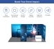 20ft Backlit Trade Show Display – LED Lightbox Backwall with Counters & Graphics
