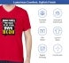 Men's Printed T-Shirt - V Neck