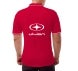 Men's Red Cotton Polo Shirt - Printed