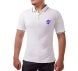 Men's White Cotton Polo Shirt - Printed