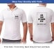 Men's White Cotton Polo Shirt - Printed